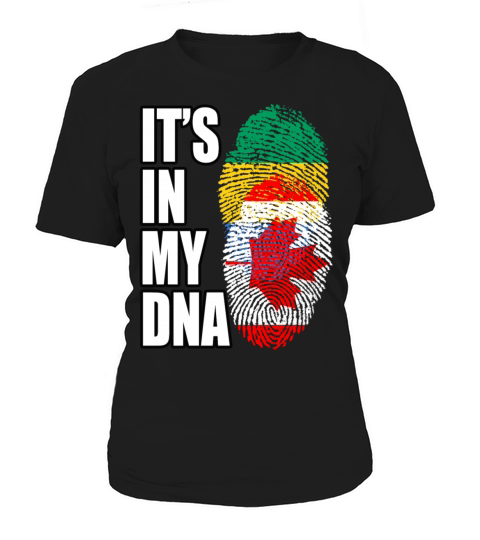 Gambian And Canadian Mix Heritage DNA Flag Women's T-Shirt