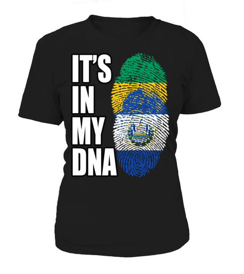 Gambian And Salvadoran Mix Heritage DNA Flag Women's T-Shirt