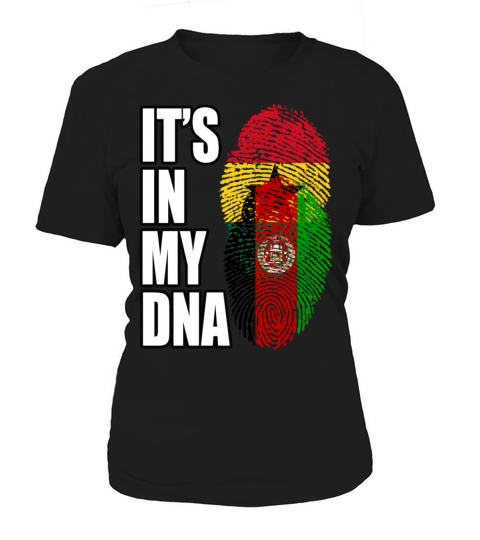 Ghanaian And Afghanistan Mix Heritage DNA Flag Women's T-Shirt