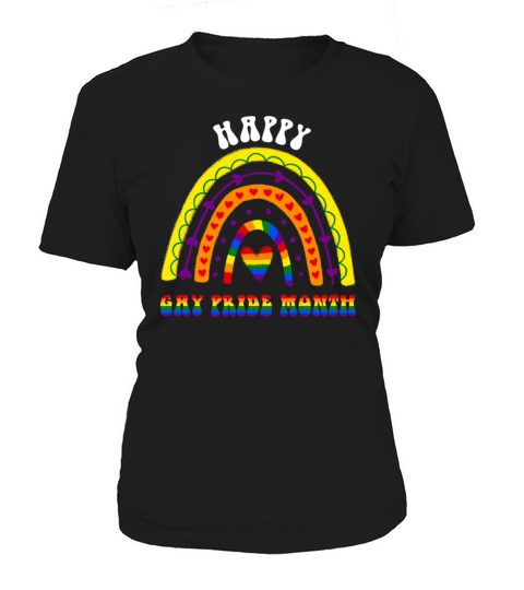 Happy Gay Pride Month LGBT Pride Boho Rainbow Women's T-Shirt