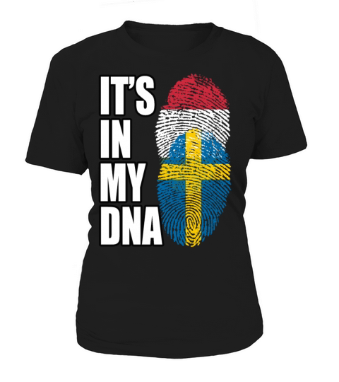 Hungarian And Swedish Mix Heritage DNA Flag Women's T-Shirt