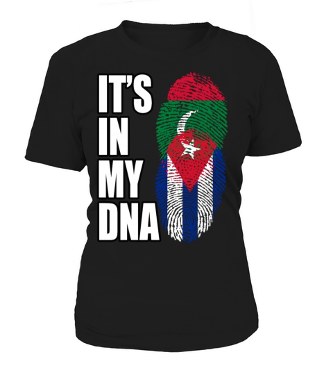 Maldivian And Cuban Mix Heritage DNA Flag Women's T-Shirt