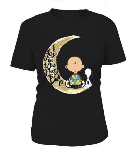 Premium Snoopy Charlie Brown Autism I Love You To The Moon Back - Ladies Flowy Tank Women's T-Shirt