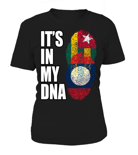Togolese And Laotian Mix Heritage DNA Flag Women's T-Shirt