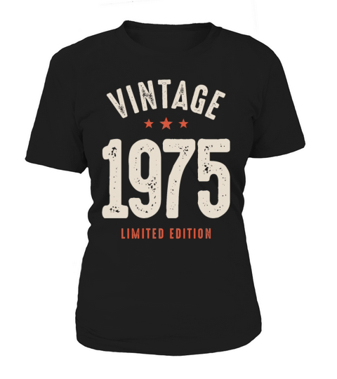 Vintage Born in 1975 - 47th Birthday Retro Women's T-Shirt