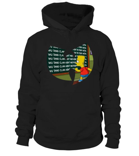 Bart Simpsons writing Wu Tang Clan shirt Hoodie Unisex