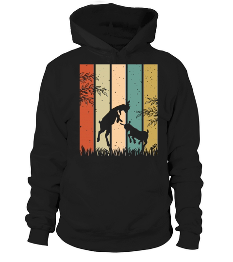 Colorsplash Retro Vintage Goat Hoodie Unisex