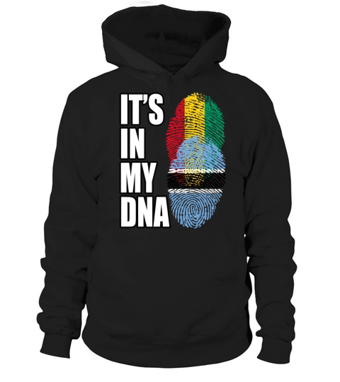 Guinean And Botswanan Mix Heritage DNA Flag Hoodie Unisex