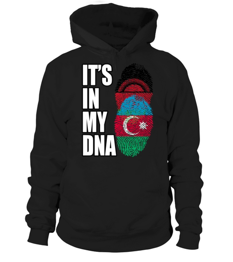 Malawian And Azerbaijani Mix Heritage DNA Flag Hoodie Unisex
