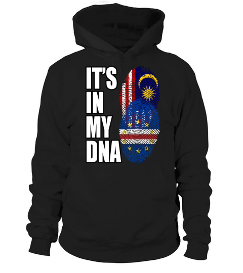 Malaysian And Cabo Verdean Mix Heritage DNA Flag Hoodie Unisex