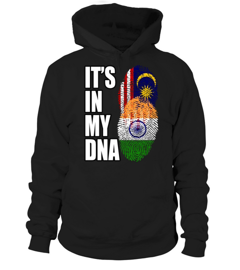 Malaysian And Indian Mix Heritage DNA Flag Hoodie Unisex