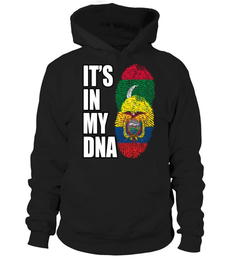 Maldivian And Ecuadorian Mix Heritage DNA Flag Hoodie Unisex