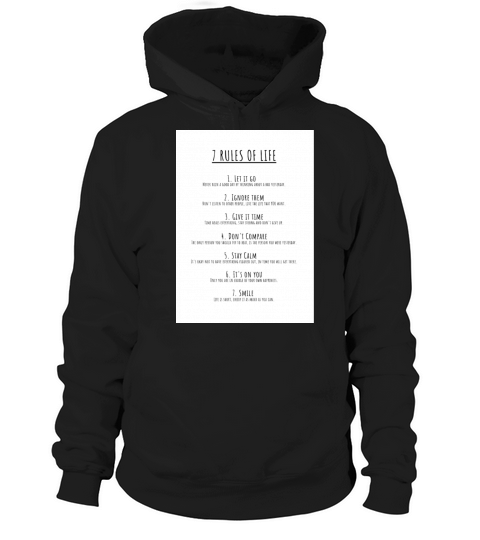 Motivational Quotes - 7 Rules of Life Hoodie Unisex