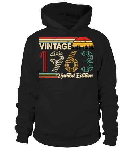 Vintage 1963 Limited Edition Retro 1963 Hoodie Unisex