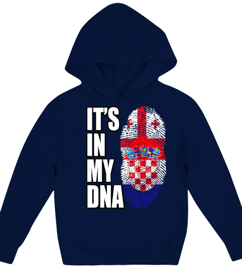 Georgian And Croatian Mix Heritage DNA Flag Kids Hoodie