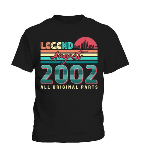 20th Birthday In August 2002 Kids T-Shirt