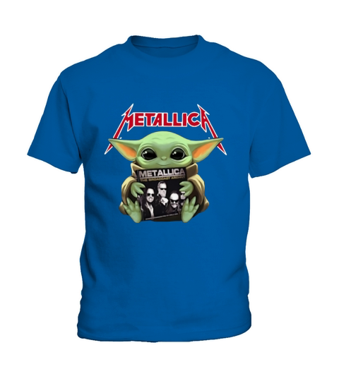 Baby Yoda hug Metallica Kids T-Shirt