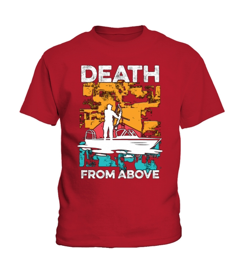 Bowfishing Dead From Above Retro Fishing Bowfisher Kids T-Shirt