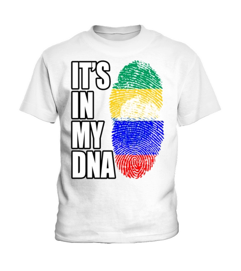 Gambian And Russian Mix Heritage DNA Flag Kids T-Shirt