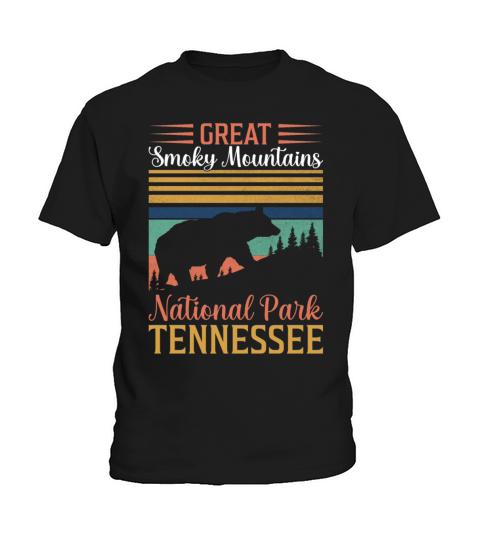 Great Smoky Mountains National Park Vintage Mounta Kids T-Shirt
