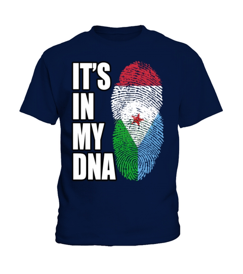 Hungarian And Djiboutian Mix Heritage DNA Flag Kids T-Shirt