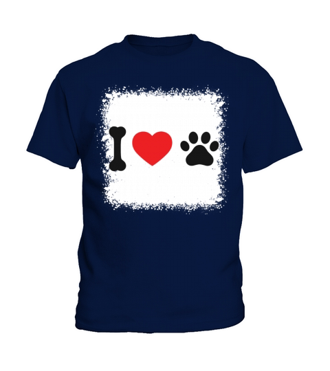 I Love My Dog Funny Dog Lover Bleach Cool Kids T-Shirt