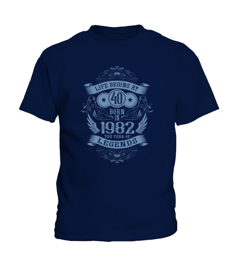 Life begins at 40 Vintage 1982 Birthday Vintage Kids T-Shirt