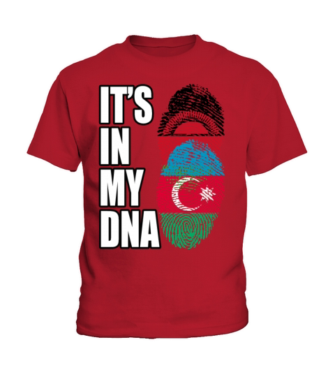 Malawian And Azerbaijani Mix Heritage DNA Flag Kids T-Shirt