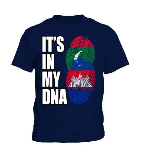 Maldivian And Cambodian Mix Heritage DNA Flag Kids T-Shirt