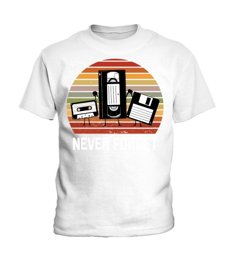 Never Forget Funny Vintage Cassette Tape Kids T-Shirt
