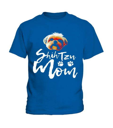 Shih Tzu Mom Cute Dog Face Shirt Black Women B077XG22ZD 1 Kids T-Shirt