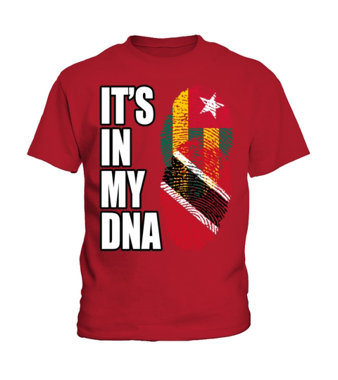 Togolese And Trinidad Tobago Mix Heritage DNA Flag Kids T-Shirt