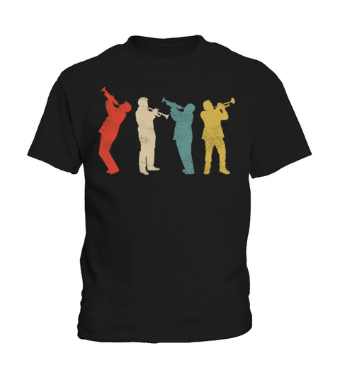 Trumpet Player Retro Vintage Kids T-Shirt