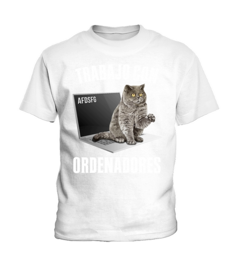 Working With Computers And Geek Cats Kids T-Shirt