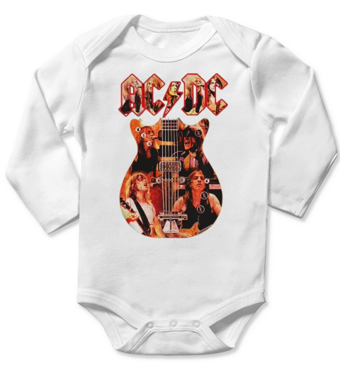 Ac/Dc band shirt Long Sleeve Baby One-Piece