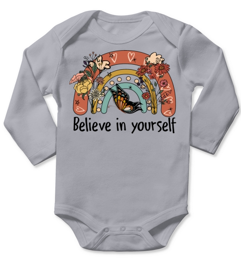 Believe in yourself sublimation Long Sleeve Baby One-Piece