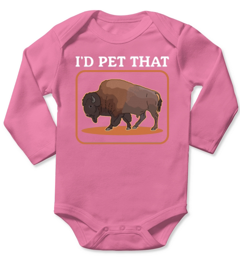 Bison Id Pet That American Bisons Long Sleeve Baby One-Piece