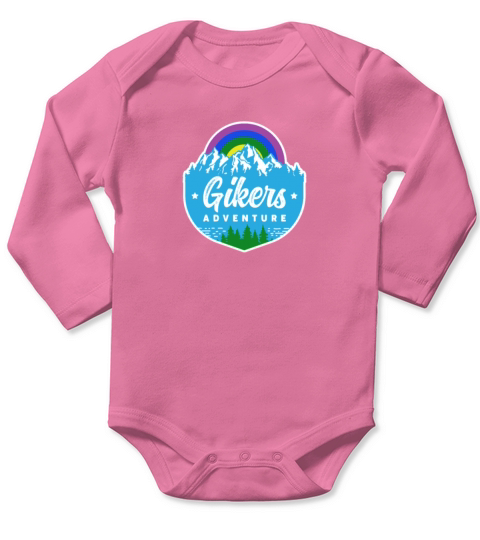 Gay Hiker and Biker Outdoor Activity Theme Gikers Long Sleeve Baby One-Piece