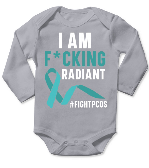 I Am Radiant Polycystic Ovary Syndrome Warrior Long Sleeve Baby One-Piece