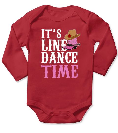 Its Line Dance Time Line Dancing Country Music Long Sleeve Baby One-Piece