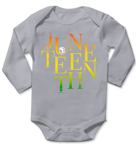 Juneteenth Letters Black History June 19 Vintage Long Sleeve Baby One-Piece