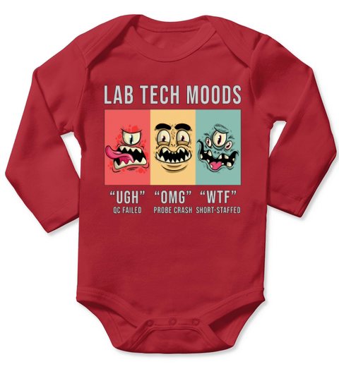 Lab Tech Moods Laboratory Science Technician Gift Long Sleeve Baby One-Piece