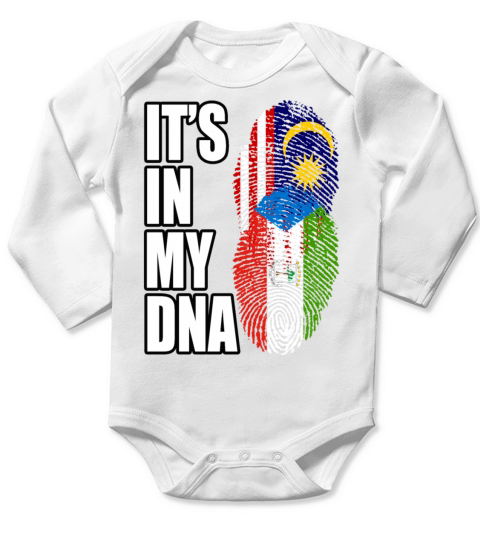 Malaysian And Equatorial Guinean Mix Heritage DNA Long Sleeve Baby One-Piece