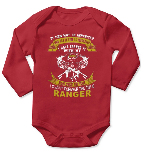 Own forever the title Army Ranger Long Sleeve Baby One-Piece