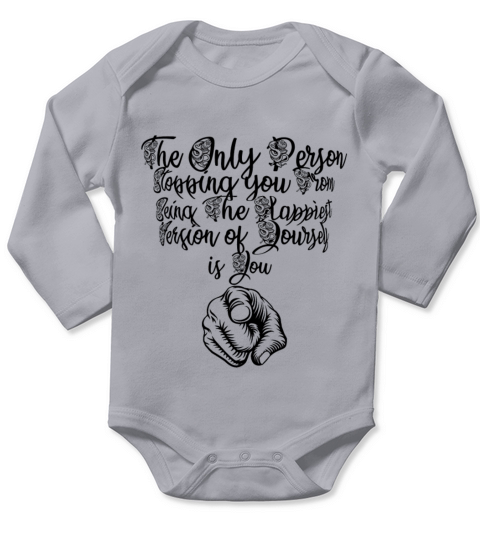 The Only Person Stopping you Long Sleeve Baby One-Piece