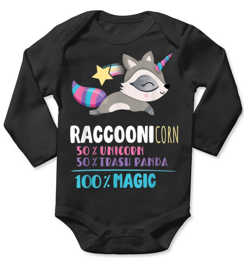 Trash Panda Racoon T-Shirt Racconicorn Gifts Long Sleeve Baby One-Piece