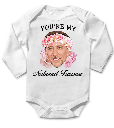 Youre My National Treasure Long Sleeve Baby One-Piece