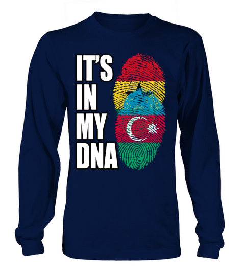 Ghanaian And Azerbaijani Mix Heritage DNA Flag Long sleeved Unisex