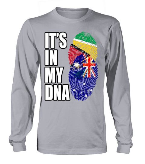 Guyanese And Australian Mix Heritage DNA Flag Long sleeved Unisex