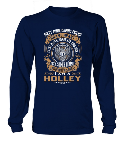 HOLLEY Last Name, Surname Tshirt Long sleeved Unisex